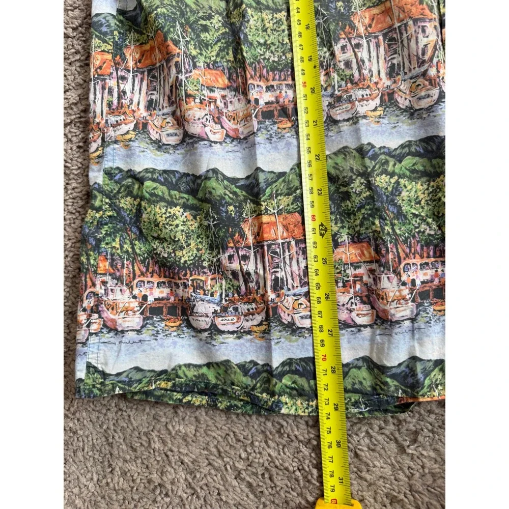 Reyn‎ Spooner Jimmy Buffett Egyptian Cotton Hawaiian Shirt Scenic Harbor Mens L